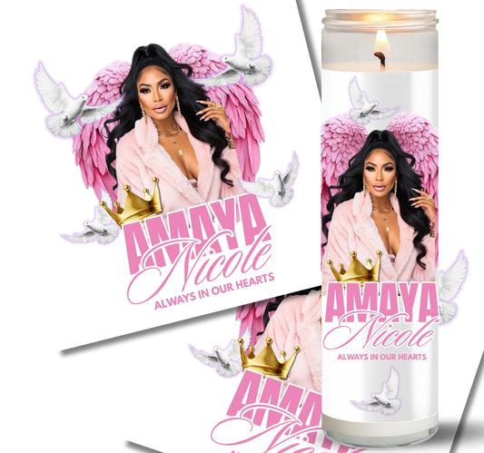 Custom Women's Memorial Candles