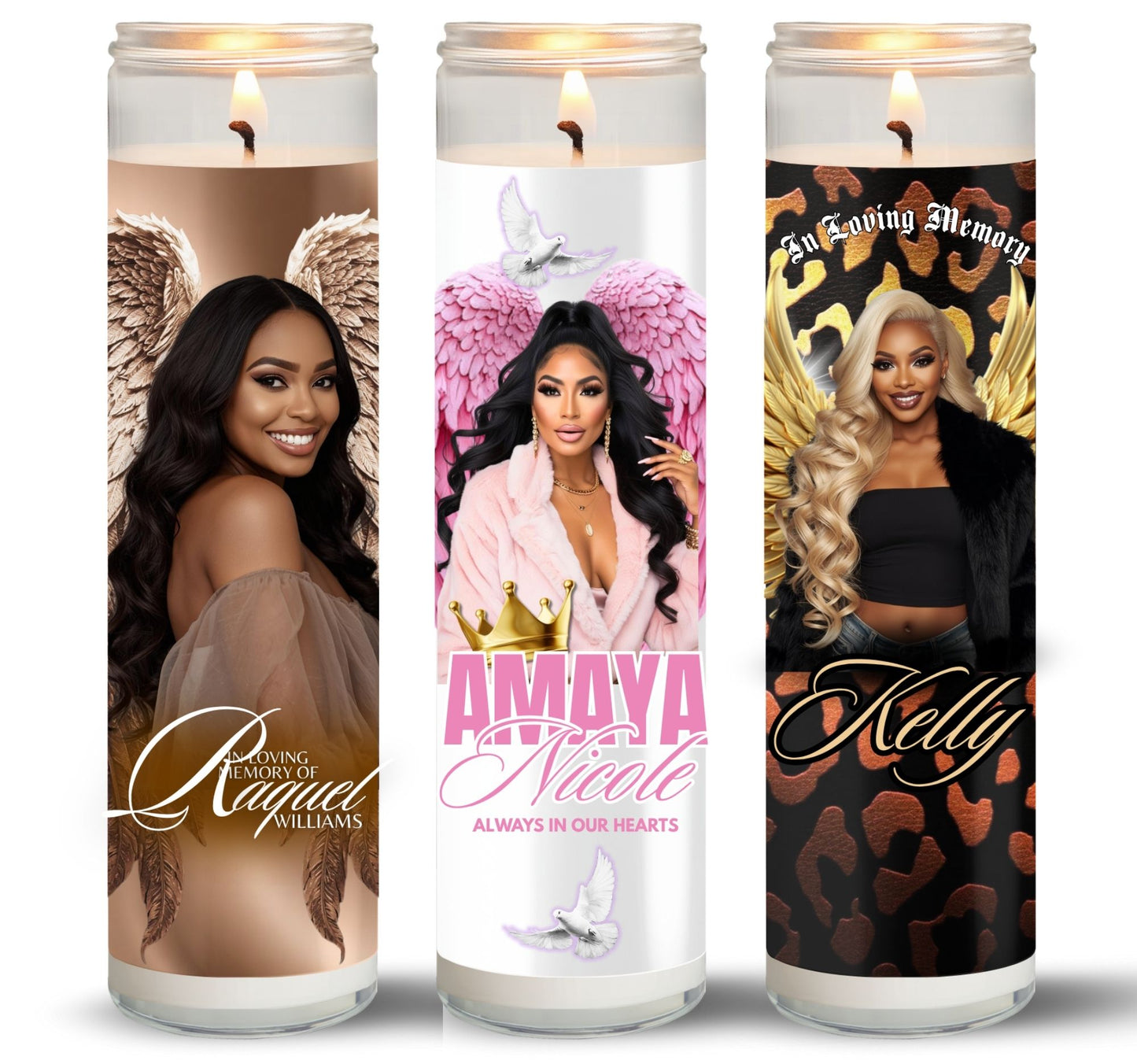 Custom Women's Memorial Candles