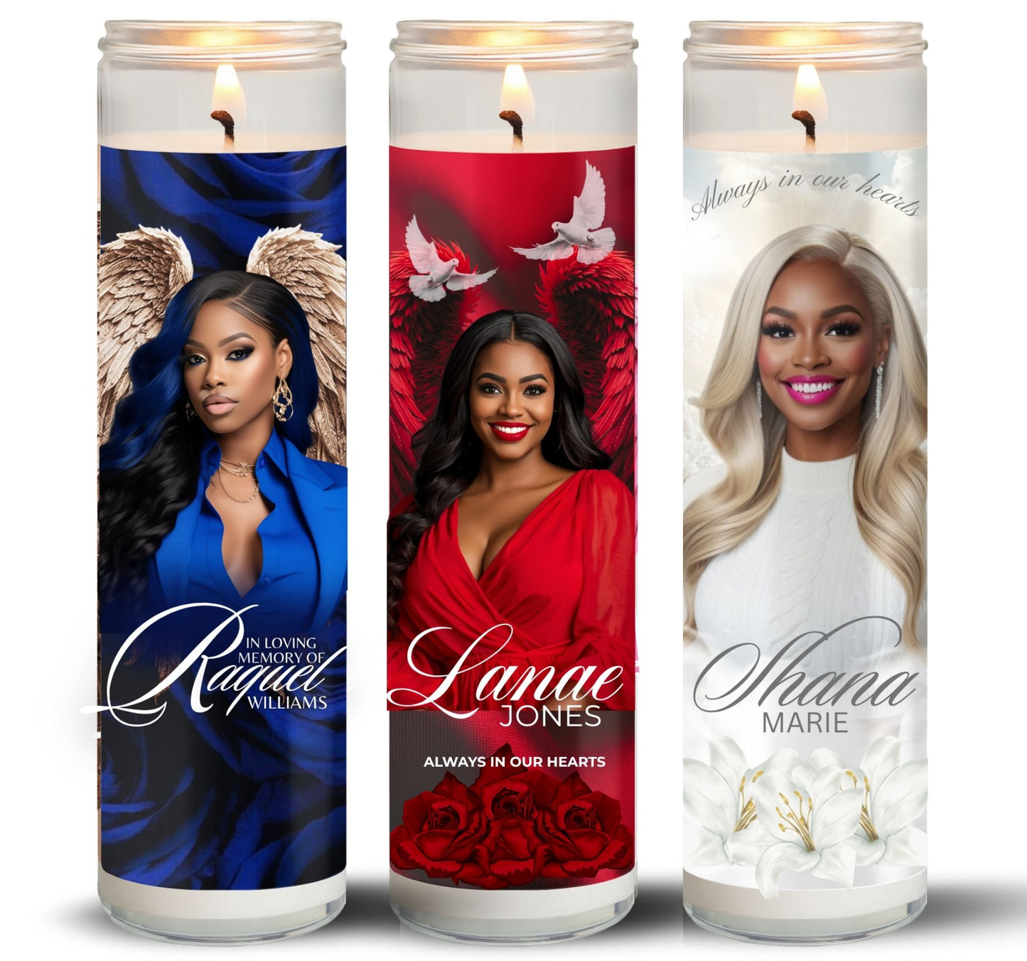 Custom Women's Memorial Candles