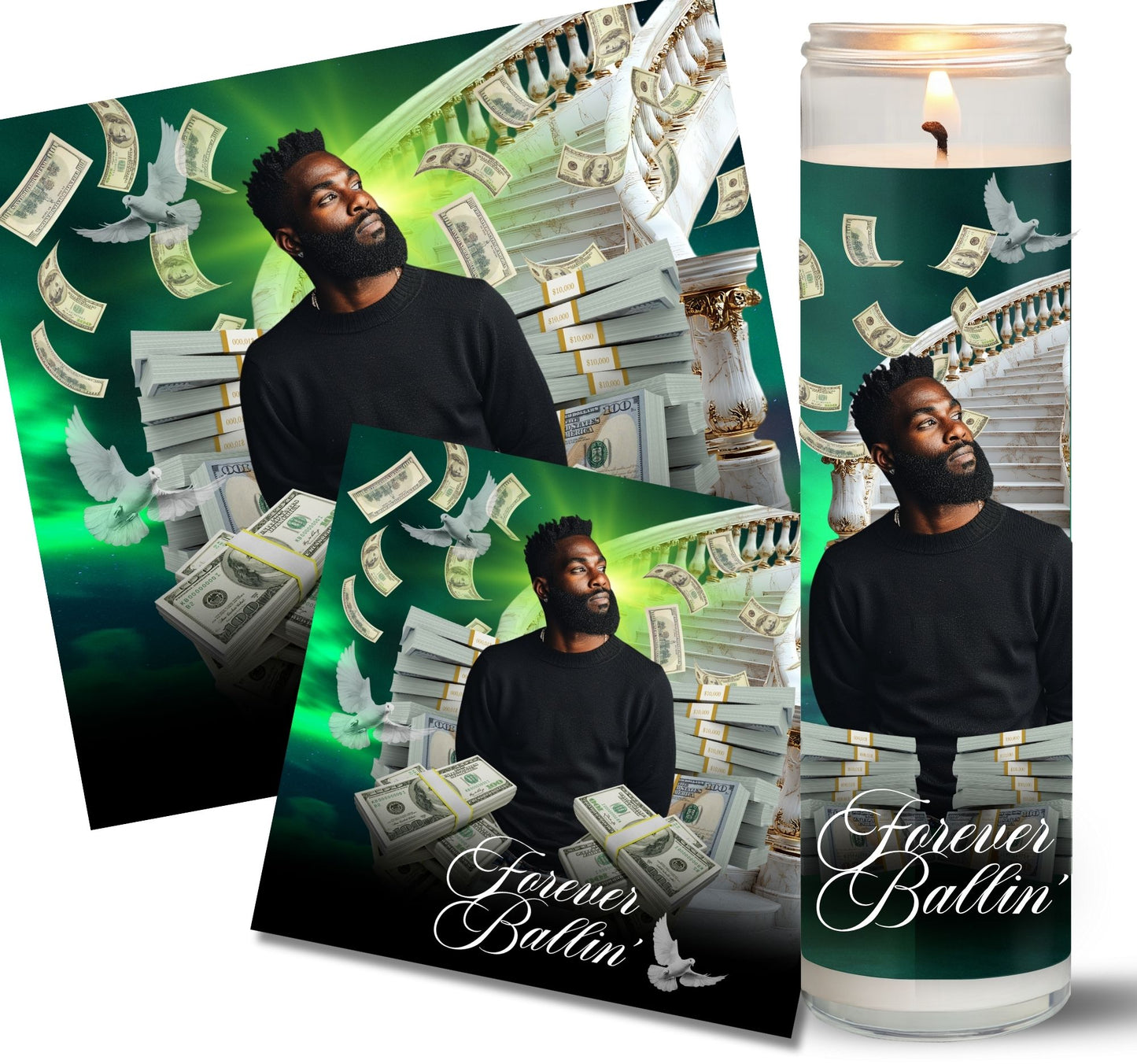 Custom Men's Memorial Candles