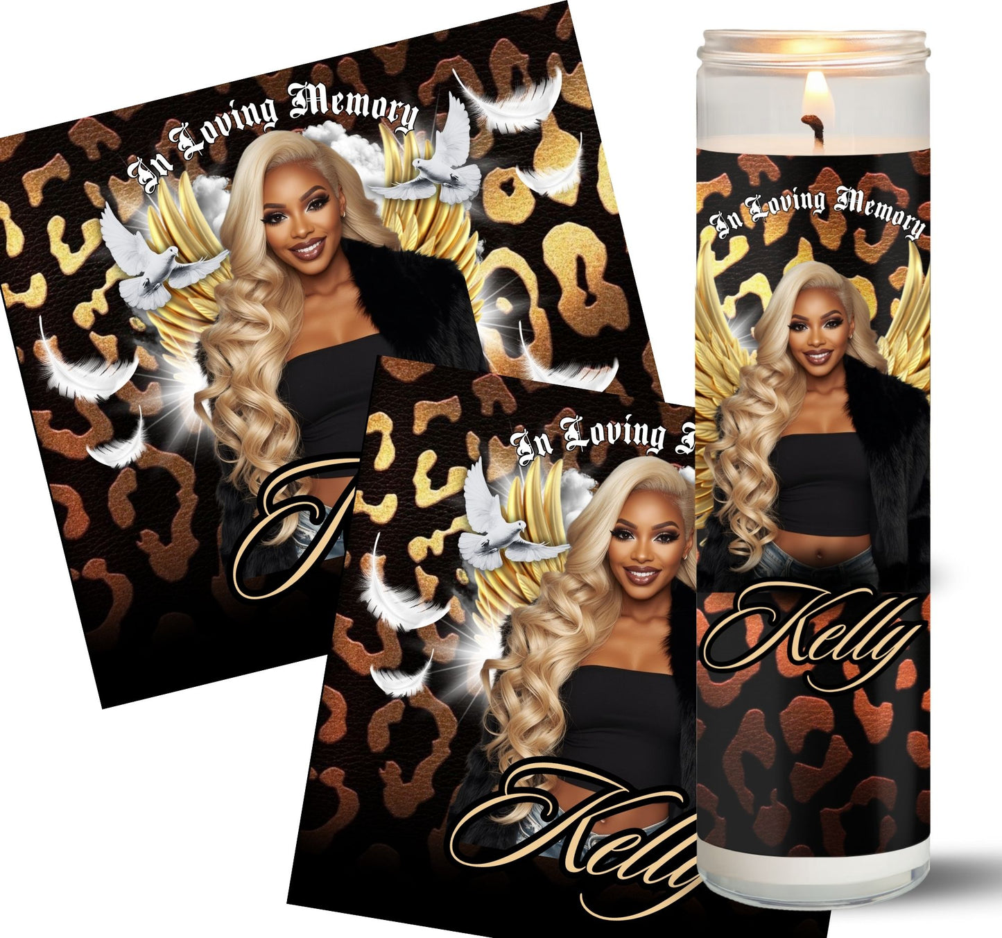 Custom Women's Memorial Candles