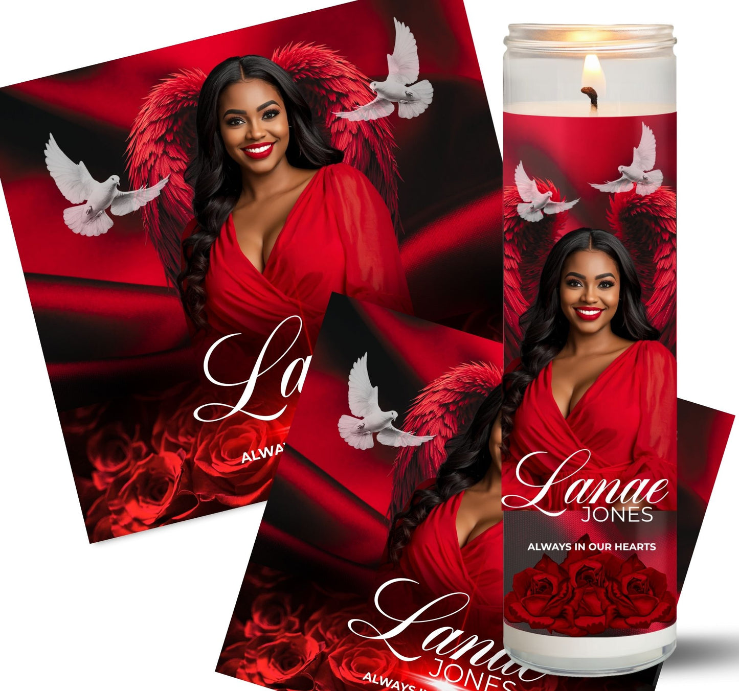 Custom Women's Memorial Candles