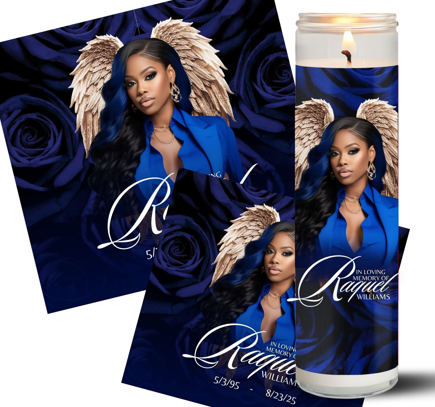 Custom Women's Memorial Candles