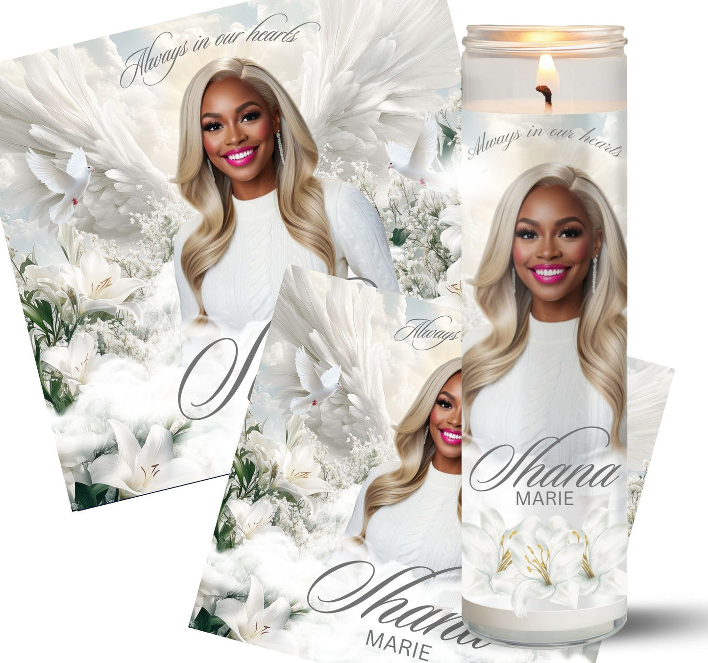 Custom Women's Memorial Candles
