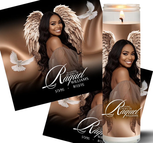 Custom Women's Memorial Candles