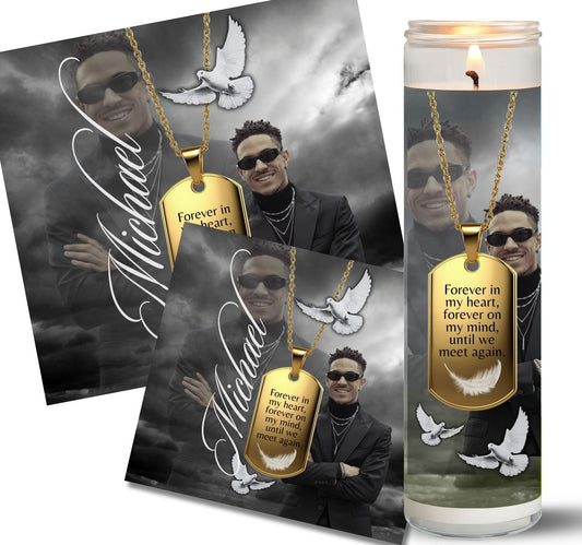 Custom Men's Memorial Candles