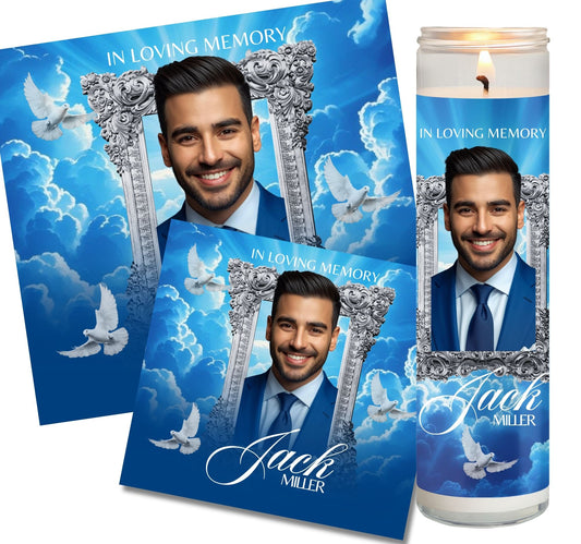 Custom Men's Memorial Candles
